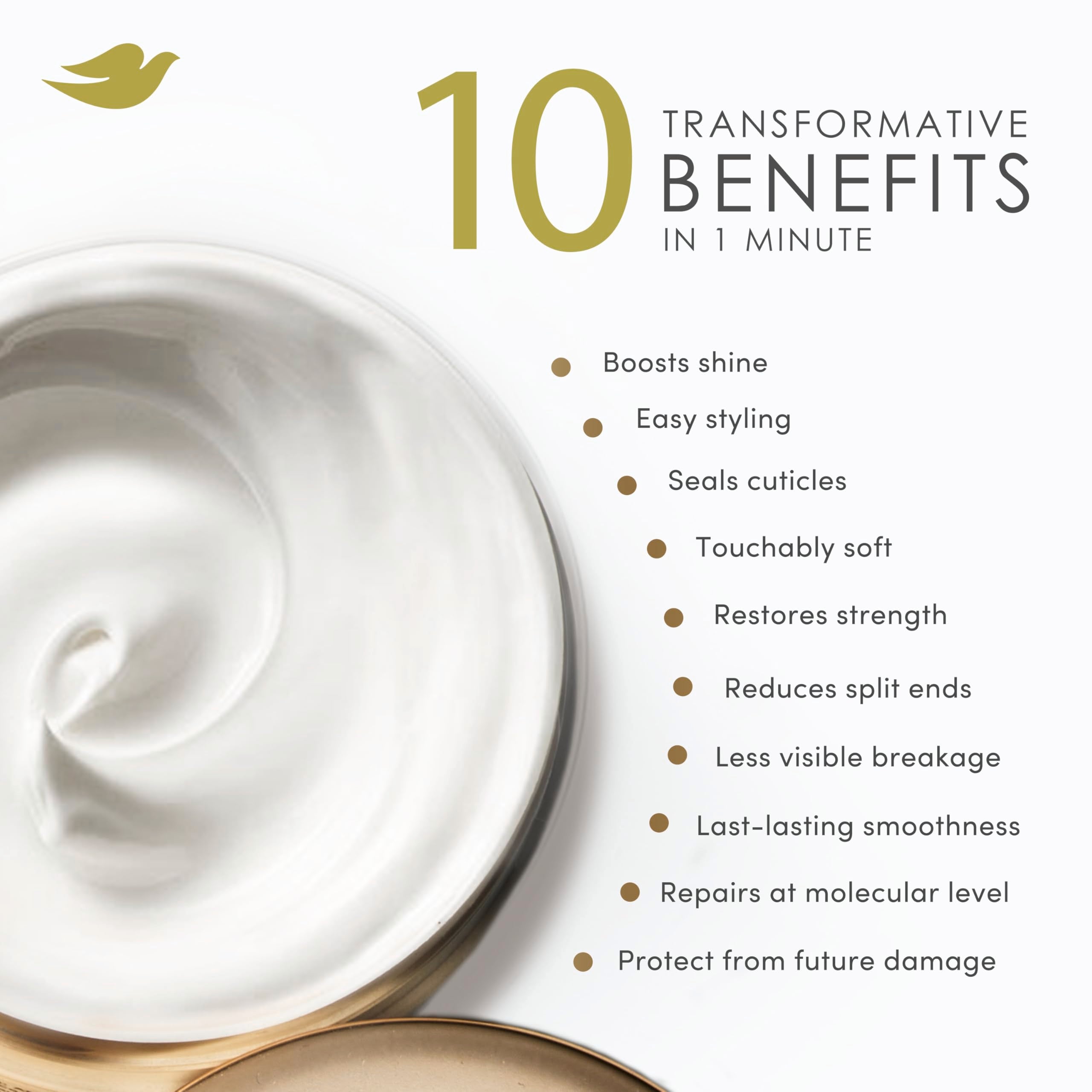 Dove serum mask on hand demonstrating smooth application and easy spread