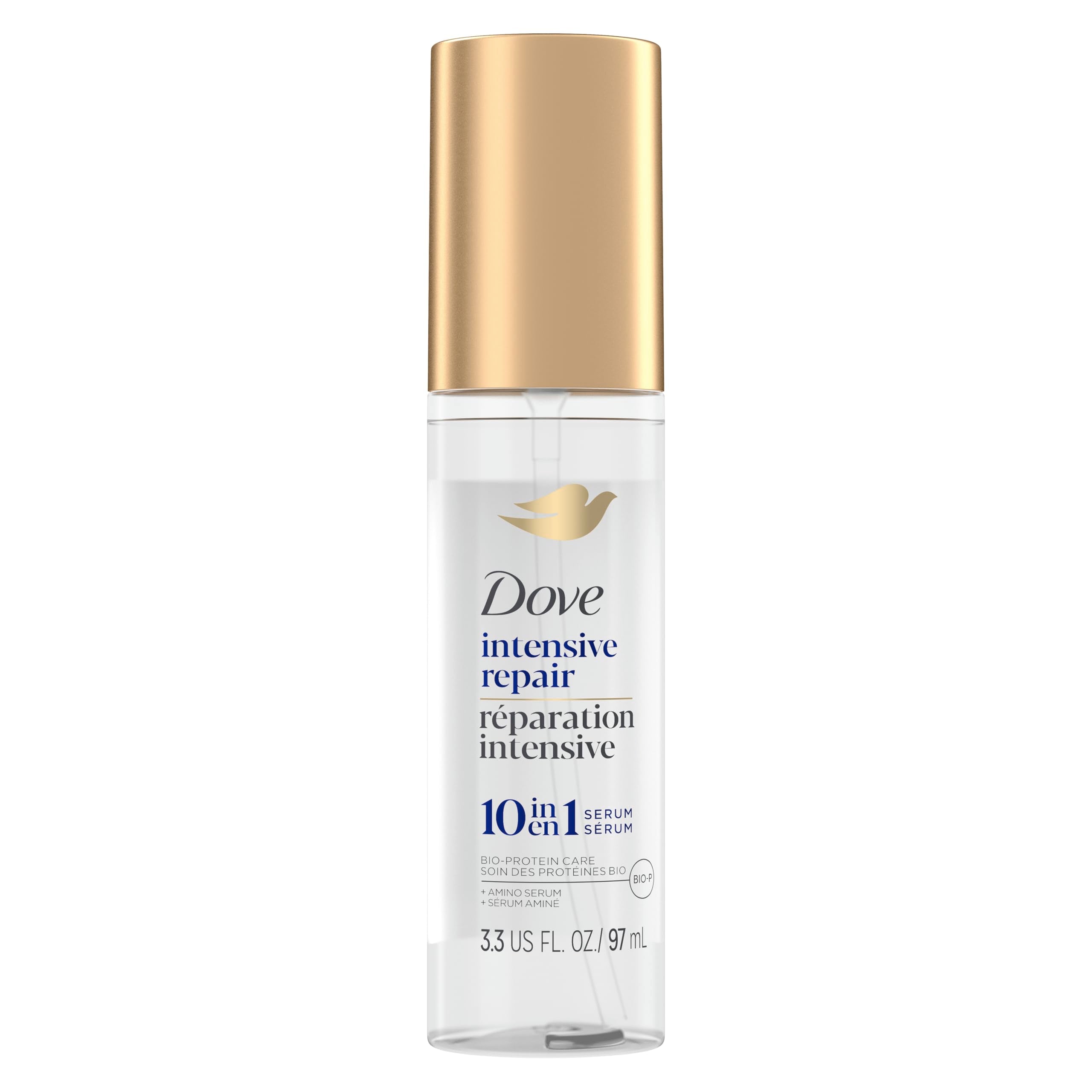 Dove serum front packaging showing brand and product benefit of repair