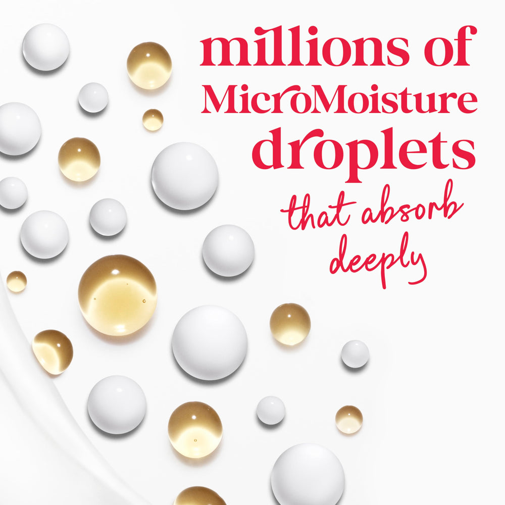Dove rich lather in palm, highlights creamy foam and gentle cleansing benefit