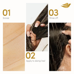 Dove after use outdoors showing glossy hair and UV protection benefit