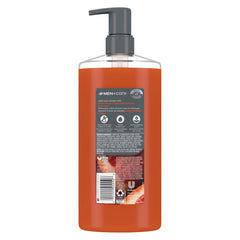 DOVE MEN+CARE pump dispensing gel demonstrating convenient one-handed use