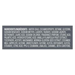 Dove Men+Care 26oz bottle beside toiletries for size and long‑lasting value