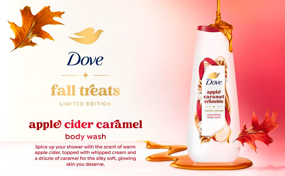Dove Men+Care size comparison with 20 oz bottle showing scale and benefit of long-lasting supply