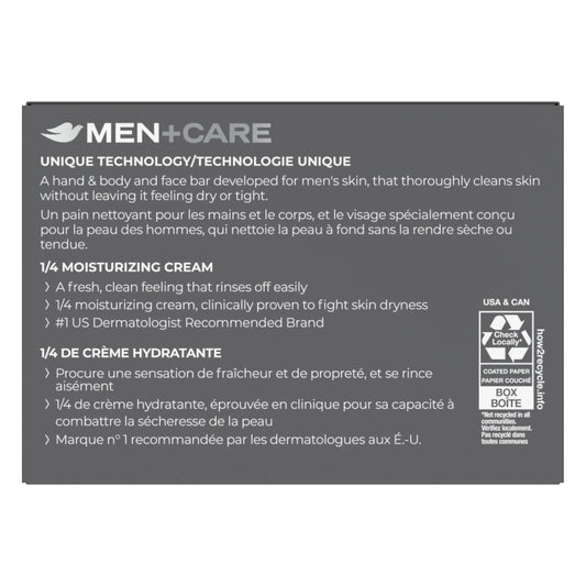 DOVE MEN + CARE bar close-up texture highlighting smooth, moisturizing surface