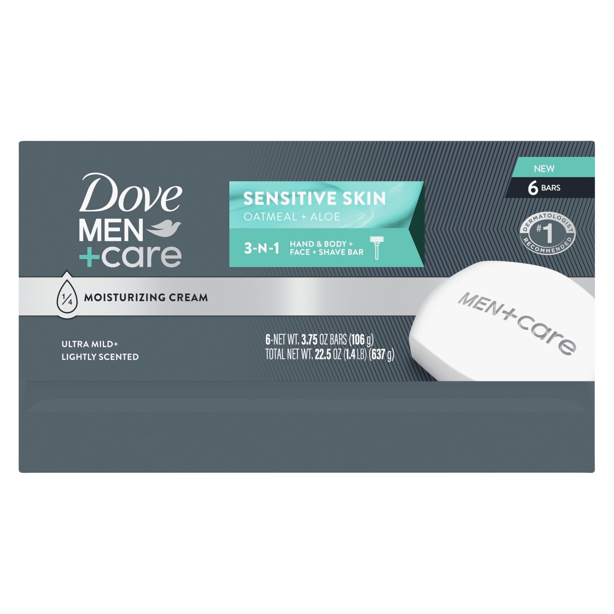 Dove Men+Care close-up of bar cream texture illustrating moisturizing action