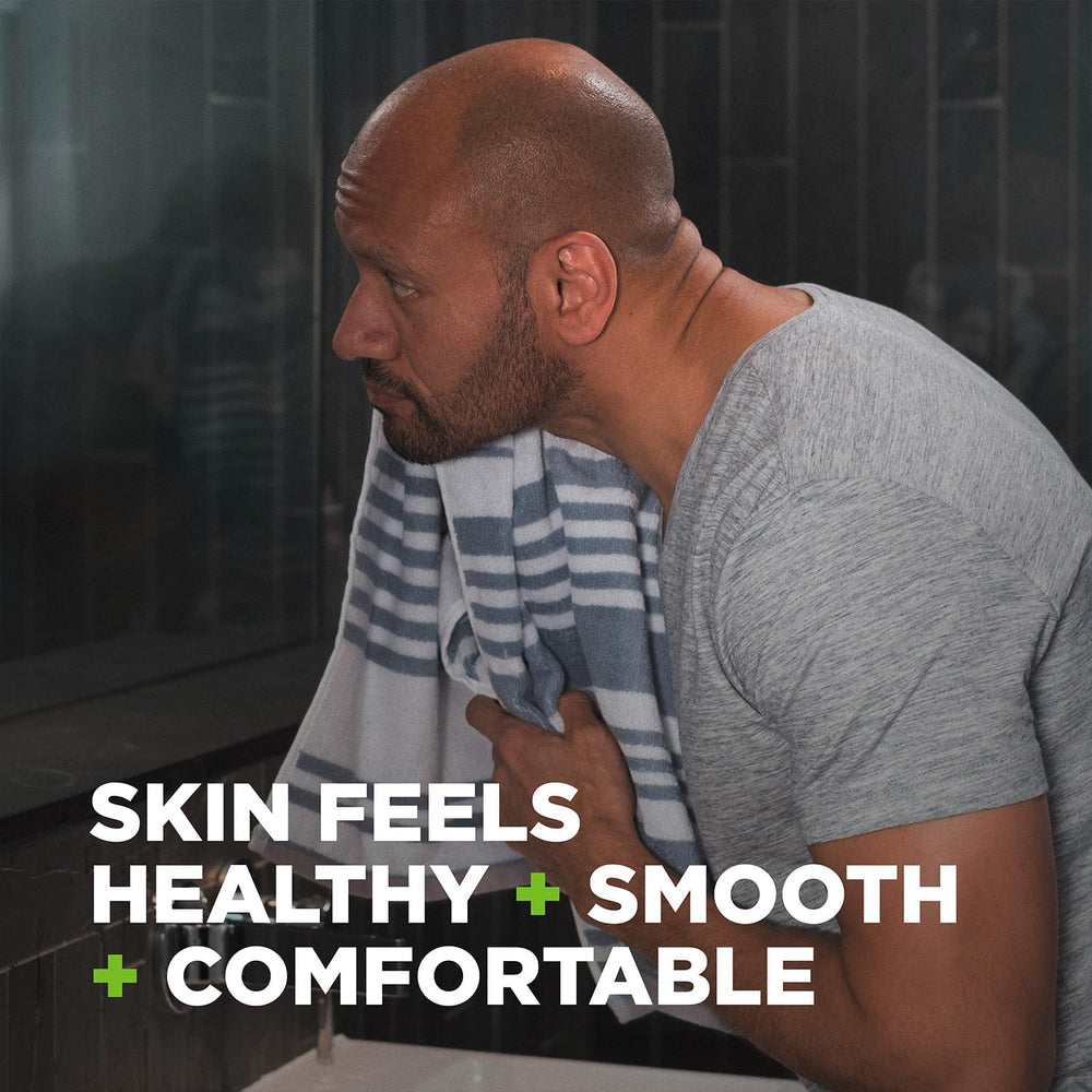 Dove Men+Care ingredients label highlighting moisturizing cream feature