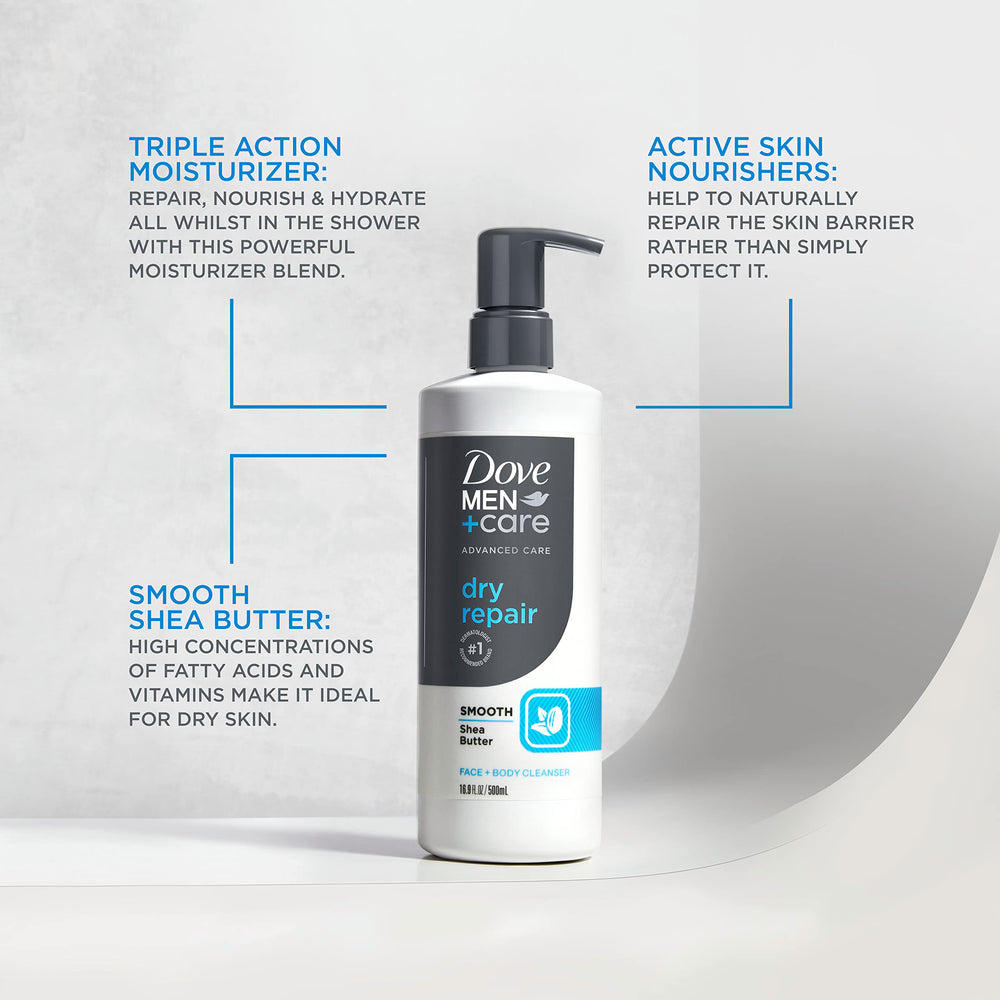 DOVE MEN + CARE in bathroom lifestyle showing convenient daily use and hydration