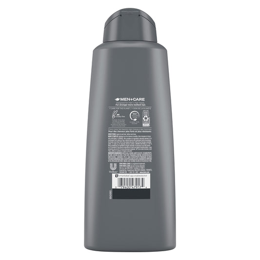 Dove Men + Care back label close-up displaying ingredients and usage instructions for clarity