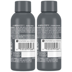 Dove Men+Care bottle close-up highlighting Renewing MicroMoisture droplets for conditioning