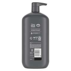 DOVE MEN + CARE back label details ingredients and usage benefits