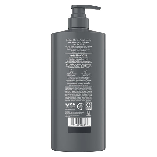DOVE MEN + CARE dispensing pump with controlled pour for easy use