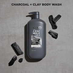 DOVE MEN + CARE close-up of dark clay and charcoal texture for purification