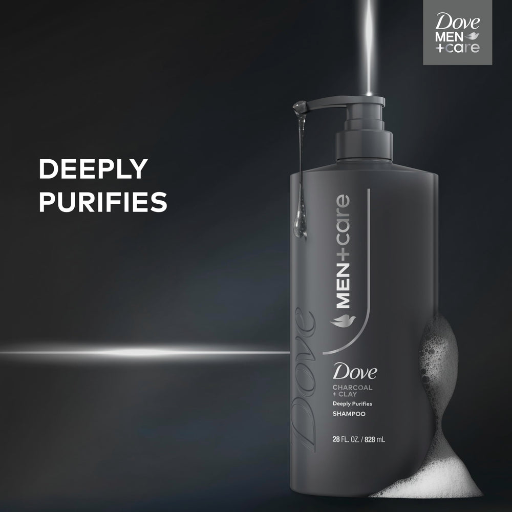 DOVE MEN + CARE creamy lather texture demonstrating deep purifying foam