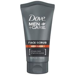 Dove Men+Care front tube showing label and size, clear moisturizing benefit