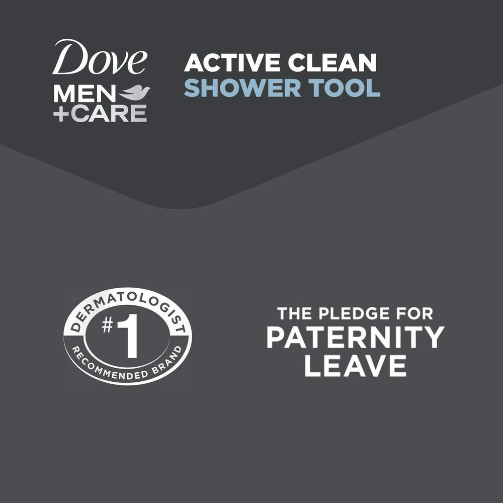 DOVE MEN + CARE exfoliating elbow in shower shows targeted scrub for rough patches