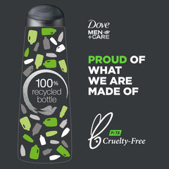 Dove Men+Care bottle inside gym bag indicating post-workout refresh benefit