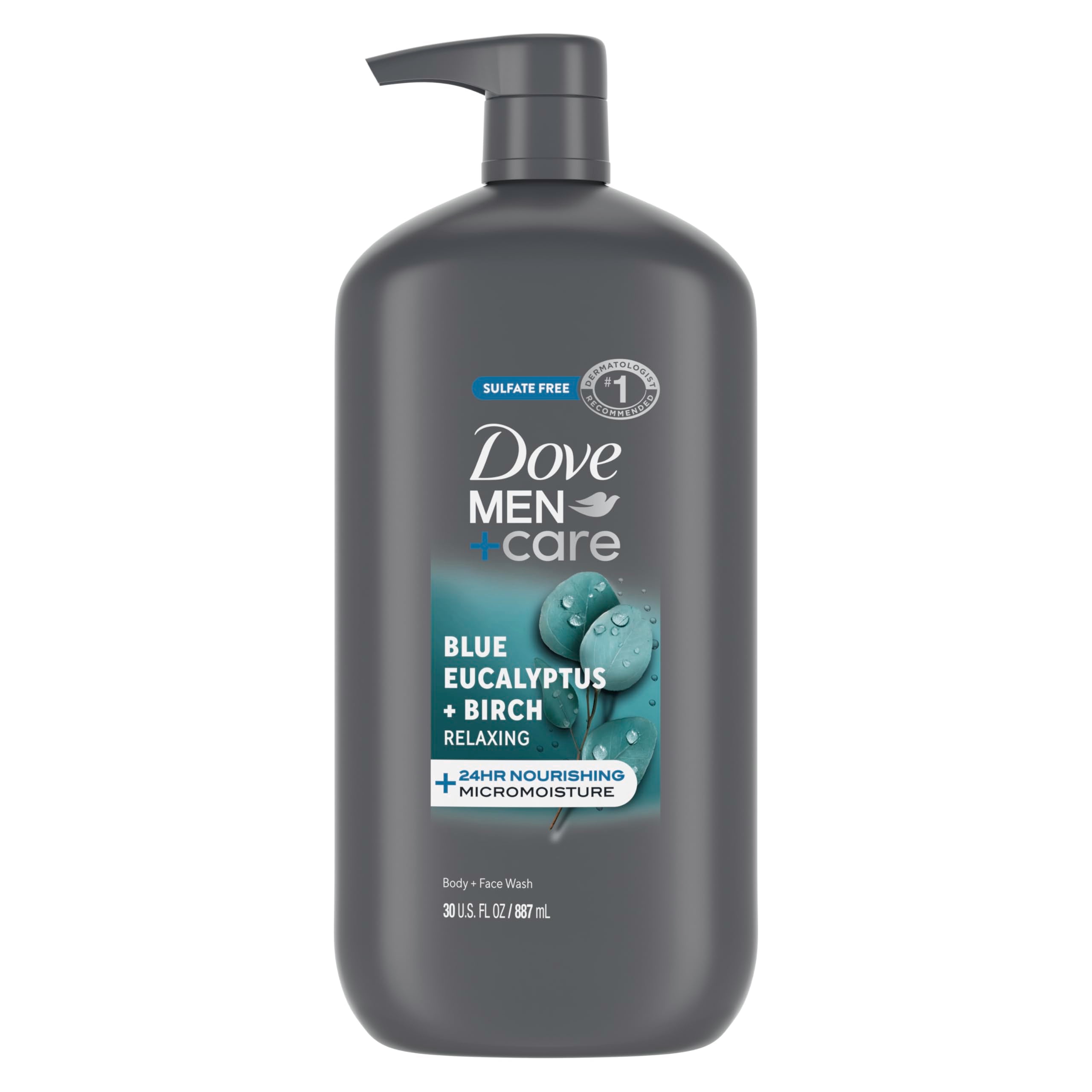 DOVE MEN + CARE front packaging showing scent and benefits for daily hydration