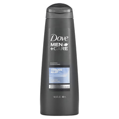 Dove Men+Care front packaging showing bottle and cooling menthol benefits