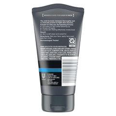 DOVE MEN + CARE back label closeup listing ingredients and directions