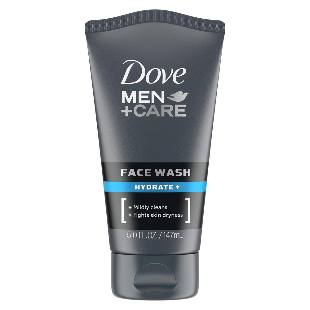 DOVE MEN + CARE front packaging showing product and benefit