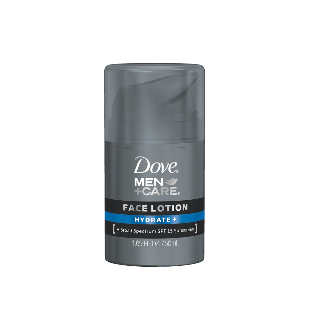 Dove Men+Care front packaging showing product and brand benefits