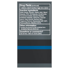 Dove Men+Care next to common items showing compact 1.69 ounce size