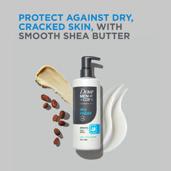DOVE MEN + CARE creamy lather texture demonstrating rich moisturization