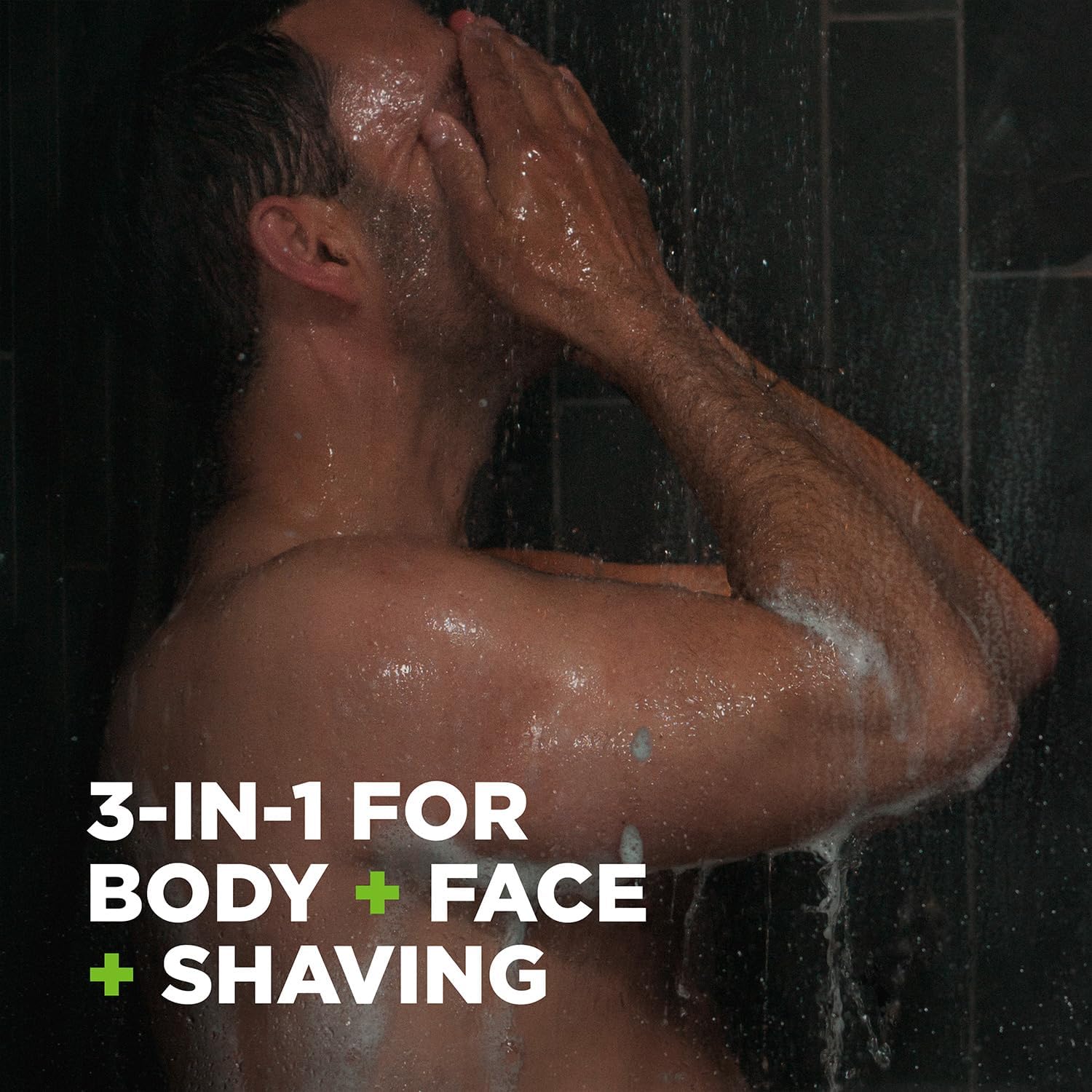 Dove Men+Care bar in a shower setting suggesting refreshing daily use
