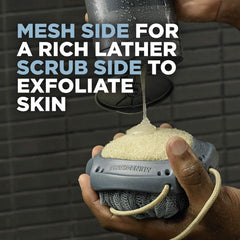 DOVE MEN + CARE mesh close-up reveals texture that creates rich lather fast