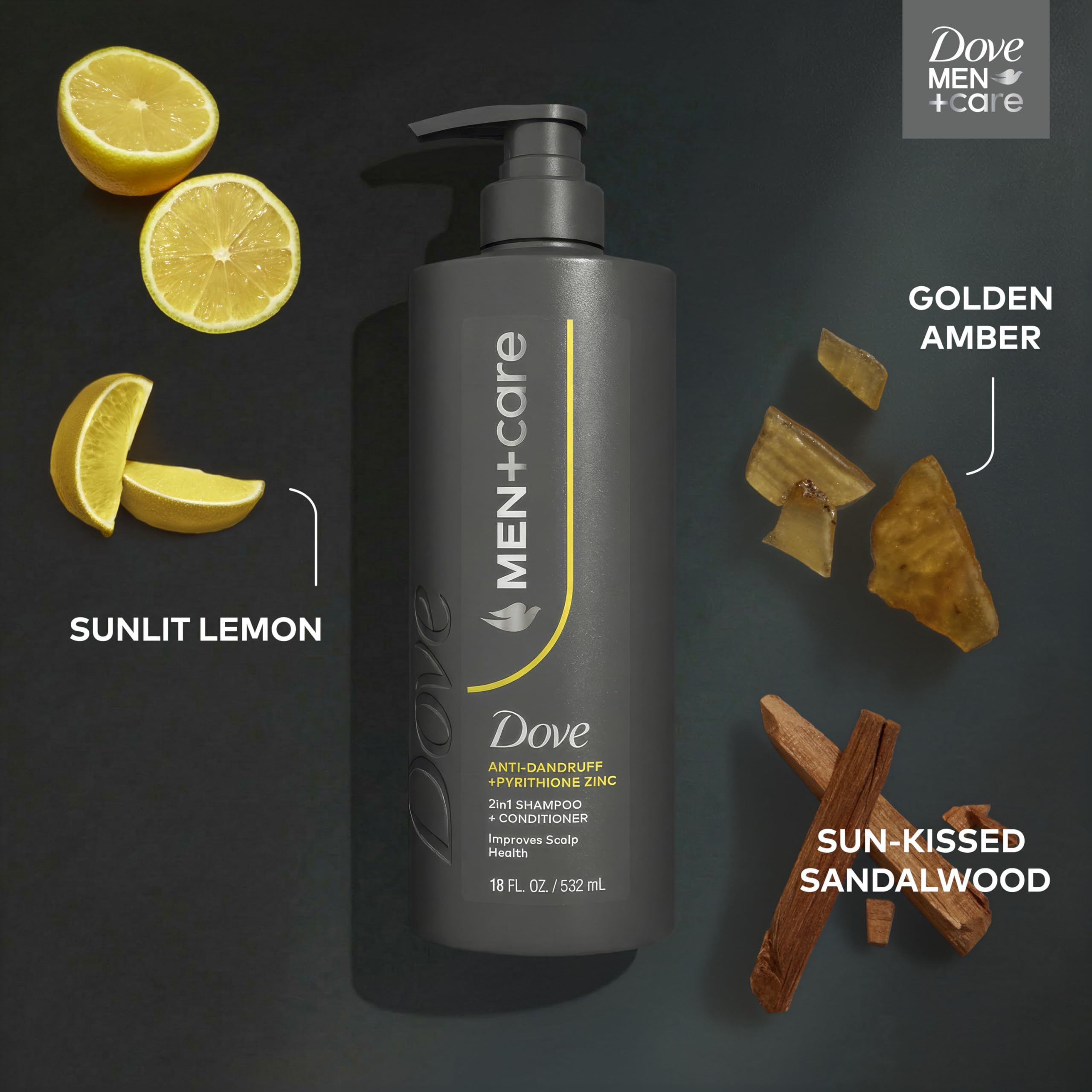 DOVE MEN+CARE pouring into hand and lathering to demonstrate one-step use