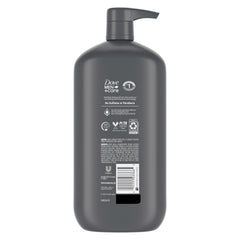 DOVE MEN + CARE pump close-up with rich lather highlighting cleansing action