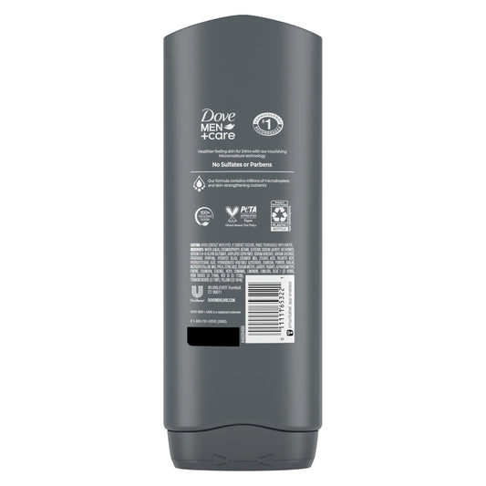 DOVE MEN + CARE gel texture pumped into hand for rich lather