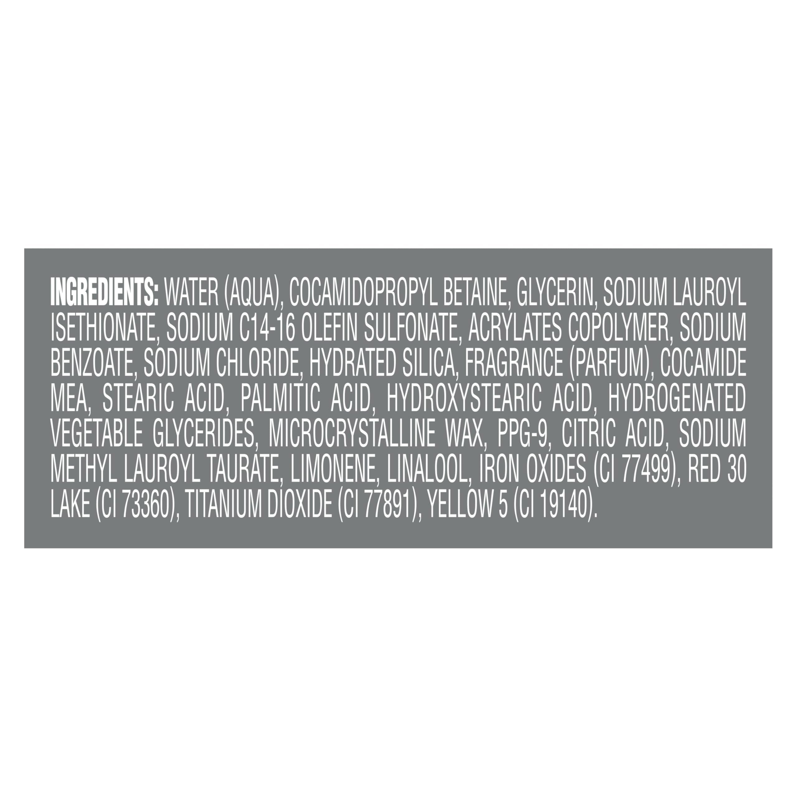 Dove Men+Care recycled bottle label highlighting sustainable packaging benefit