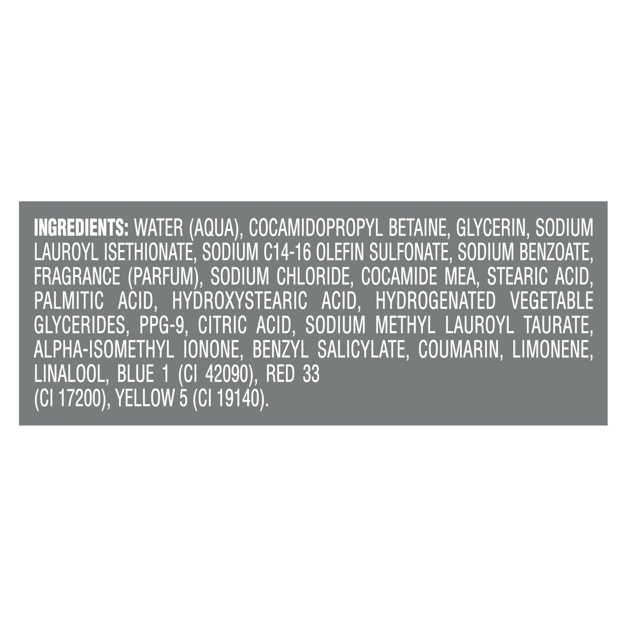 Dove Men+Care recycled bottle label highlighting sustainable packaging benefit