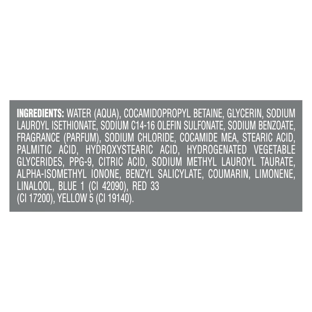 Dove Men+Care recycled bottle label highlighting sustainable packaging benefit