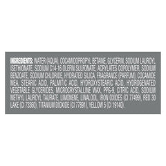 Dove Men+Care recycled bottle label highlighting sustainable packaging benefit