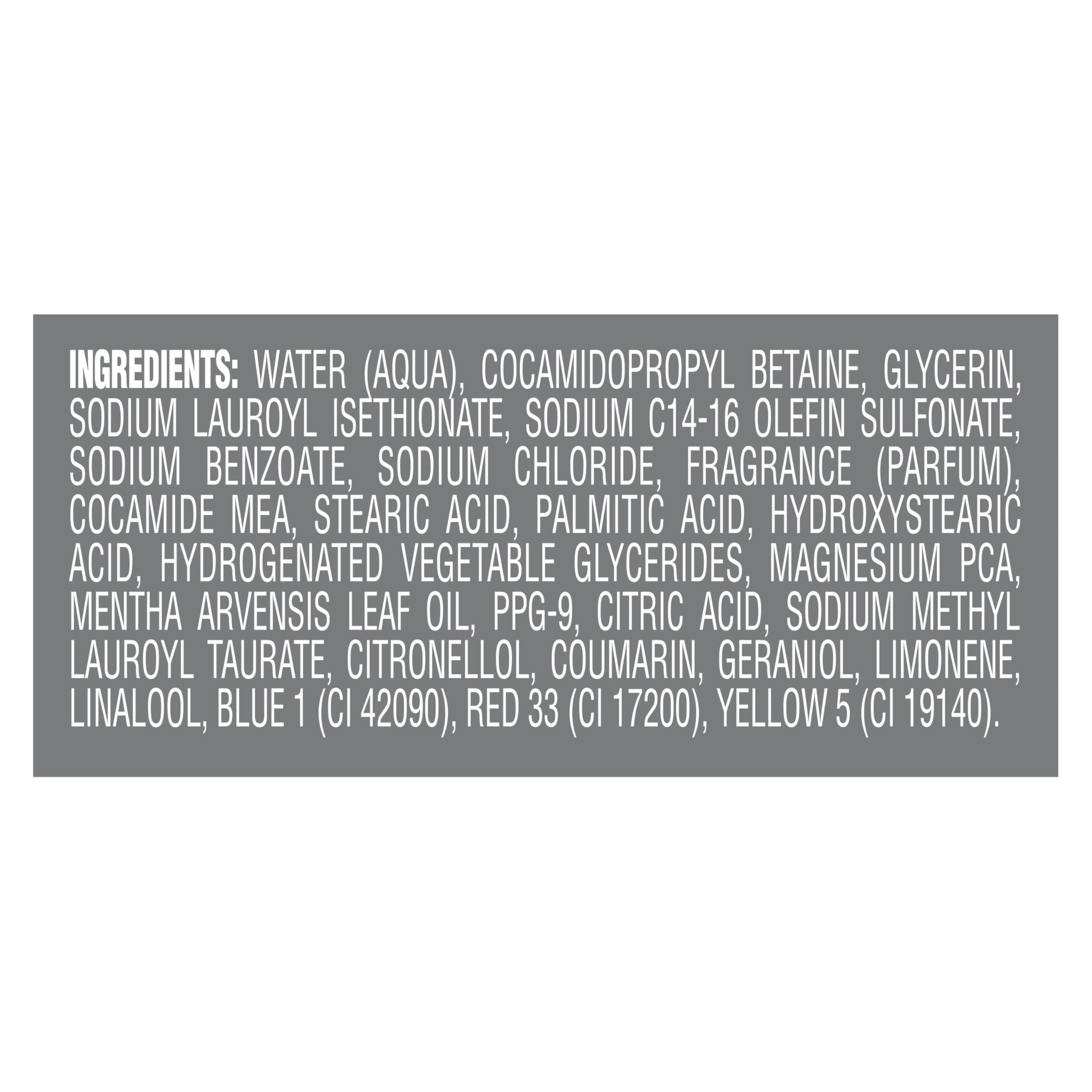 Dove Men+Care recycled plastic label close-up, emphasizes eco-conscious packaging