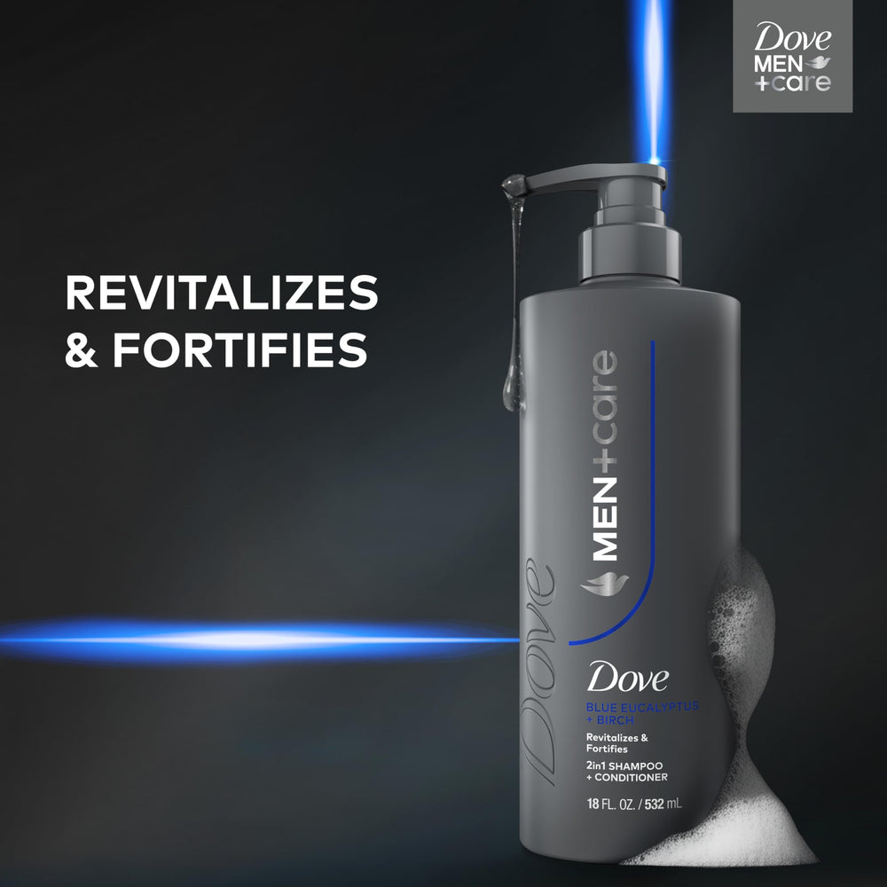 DOVE MEN + CARE eucalyptus leaves and birch wood evoke refreshing scent