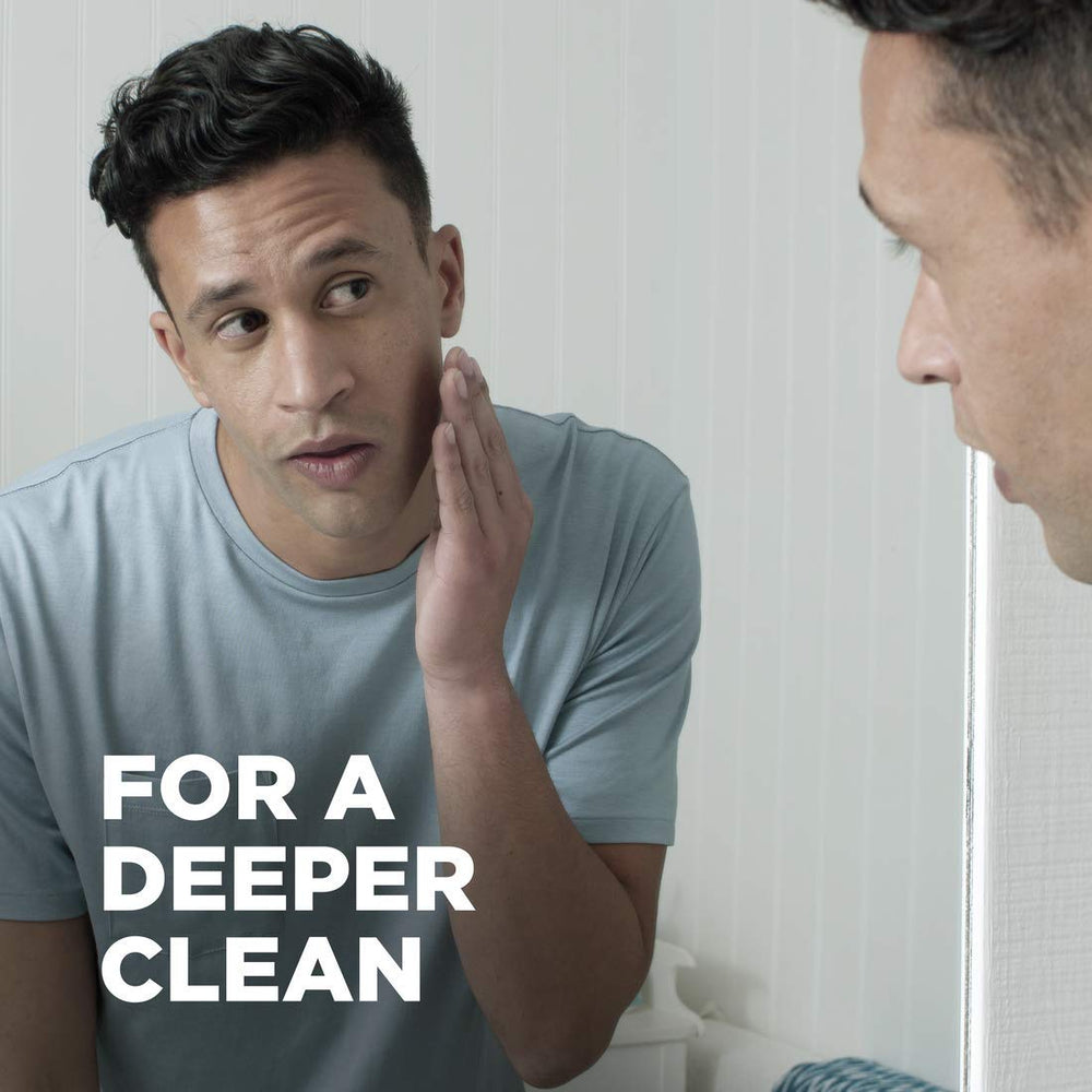 DOVE MEN + CARE scrub surface detail demonstrates exfoliating texture for smoother skin