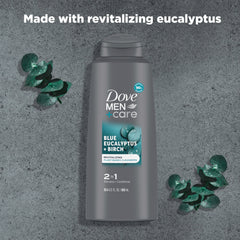 Dove Men + Care in-shower scene with man washing hair showing fast, all-in-one cleansing