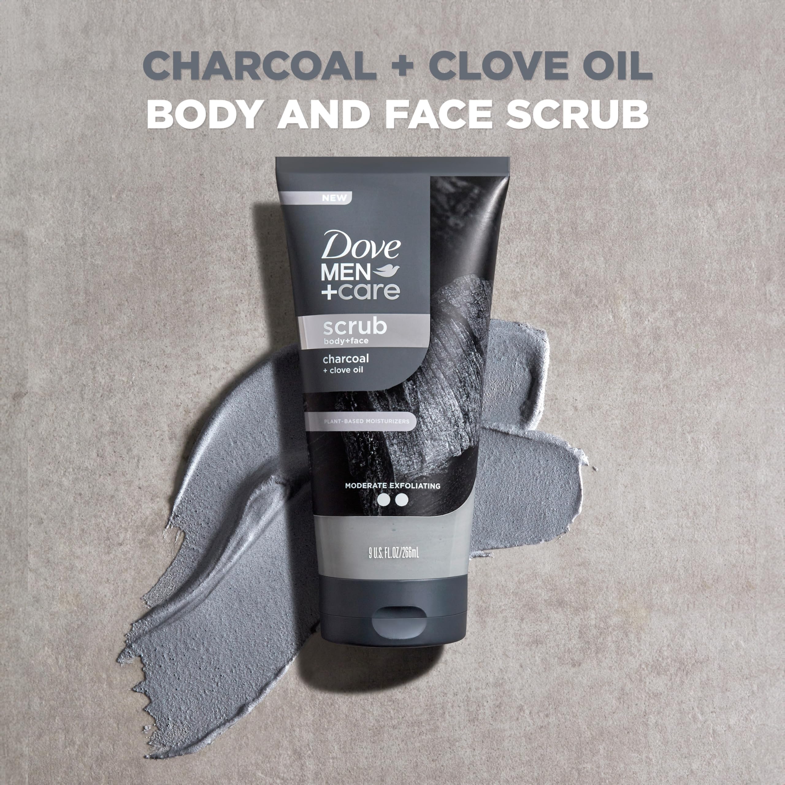 DOVE MEN + CARE open tube cap showing cream consistency for smooth application