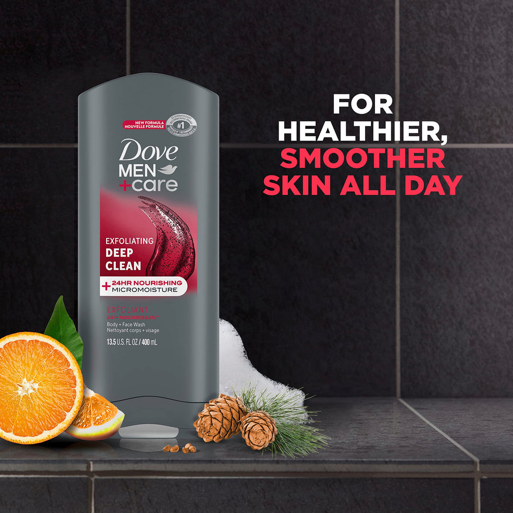 DOVE MEN + CARE creamy lather texture demonstrating gentle hydration