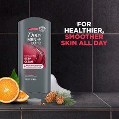 DOVE MEN + CARE creamy lather texture demonstrating gentle hydration