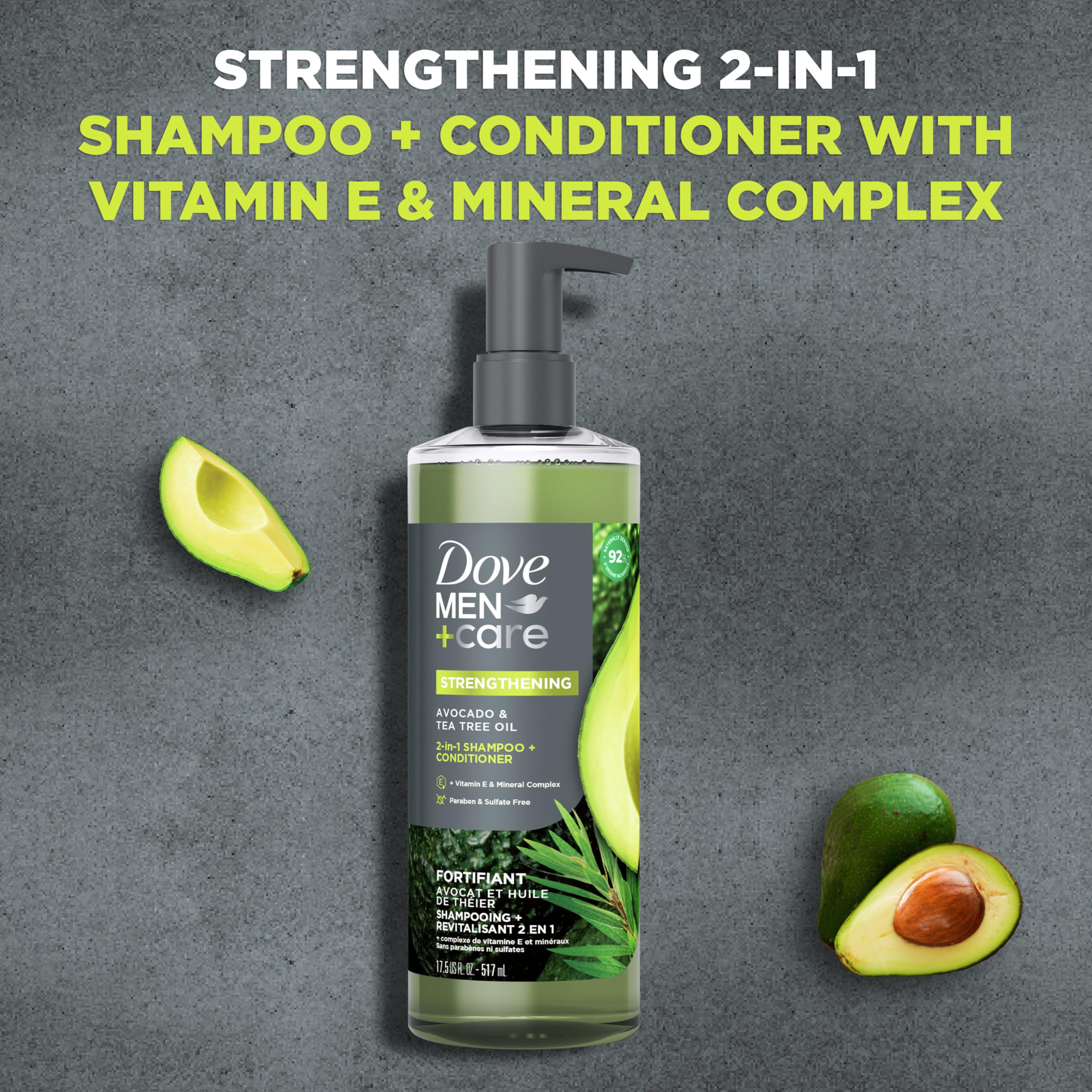 Dove Men+Care texture close-up of creamy formula for smooth conditioning