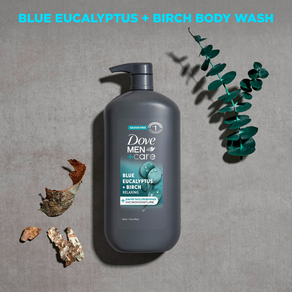 DOVE MEN + CARE creamy texture lather demonstrating moisturizing feel