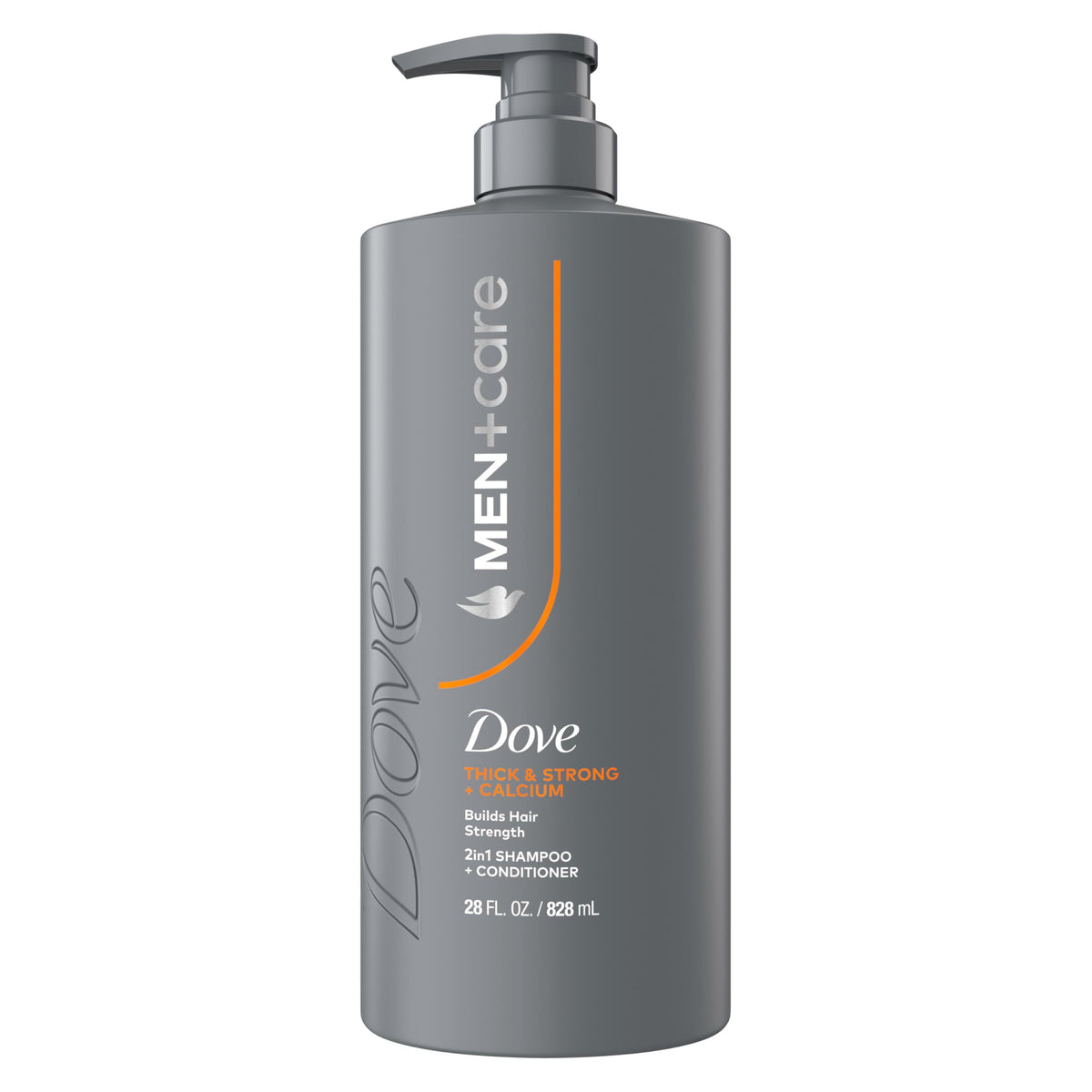 Dove Men+Care front bottle showing clear product and benefits