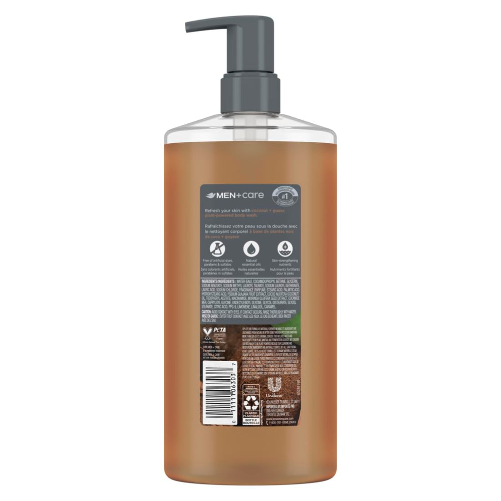 Dove Men+Care pump detail highlighting easy-dispense and one-handed convenience