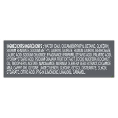 Dove Men+Care recycled bottle label displaying sustainable packaging benefit