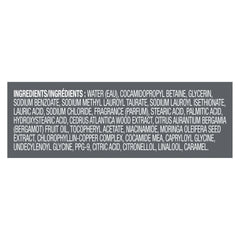 Dove Men+Care ingredients and cedar bergamot elements showing invigorating scent benefit