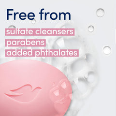Close-up of Dove lather demonstrating rich creamy foam and gentle cleansing